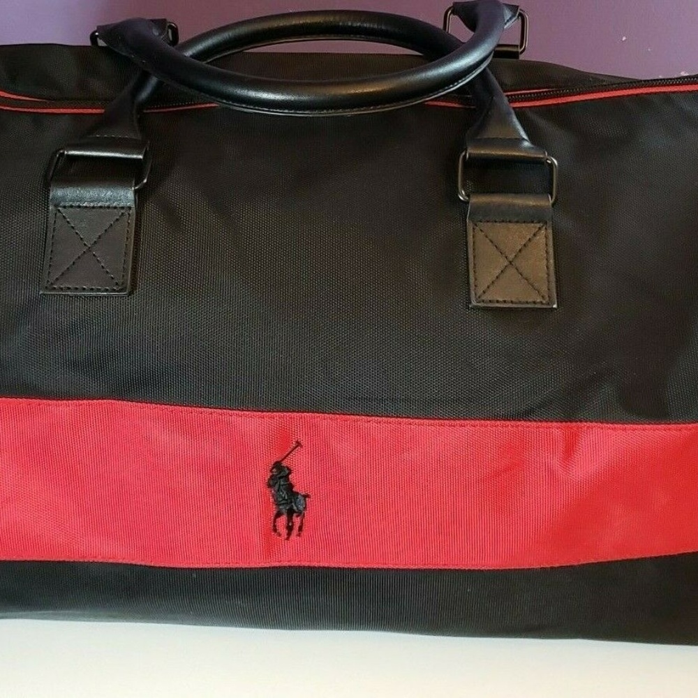 Ralph Lauren Red Black Duffel Bag